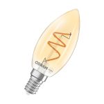 Osram Vintage 1906 LED Classic Slim E14 Kerze Fadenlampe Gold 3.5W 300lm - 922 Extra Warmweiß | Höchste Farbwiedergabe - Dimmbar - Ersatz Für 25W Osram Vintage 1906 LED Classic Slim E14 Kerze Fadenlampe Gold 3.5W 300lm - 922 Extra Warmweiß | Höchste Farbwiedergabe - Dimmbar - Ersatz Für 25W