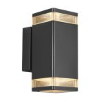 Nordlux Elm Wandleuchte Aluminium Schwarz | IP44 - Geeignet für 2x GU10 Nordlux Elm Wandleuchte Aluminium Schwarz | IP44 - Geeignet für 2x GU10