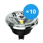 Mehrfachpackung 10x Noxion Lucent LED-Spot GU10 AR111 12W 600lm 40D - 930 Warmweiß | Höchste Farbwiedergabe - Dimmbar - Ersatz für 50W Mehrfachpackung 10x Noxion Lucent LED-Spot GU10 AR111 12W 600lm 40D - 930 Warmweiß | Höchste Farbwiedergabe - Dimmbar - Ersatz für 50W