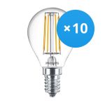 Mehrfachpackung 10x Philips Corepro LED Lustre E14 Kugel Fadenlampe Klar 4.3W 470lm - 827 Extra Warmweiß | Ersatz für 40W Mehrfachpackung 10x Philips Corepro LED Lustre E14 Kugel Fadenlampe Klar 4.3W 470lm - 827 Extra Warmweiß | Ersatz für 40W