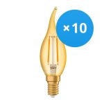 Mehrfachpackung 10x Ledvance Vintage 1906 LED E14 Kerze Gold 1.5W 120lm - 824 Extra Warmweiß | Ersatz für 15W Mehrfachpackung 10x Ledvance Vintage 1906 LED E14 Kerze Gold 1.5W 120lm - 824 Extra Warmweiß | Ersatz für 15W