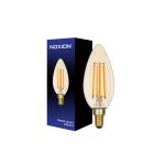 Noxion Lucent LED E14 Kerze Fadenlampe Messing 4.1W 350lm - 822 Extra Warmweiß | Dimmbar - Ersatz für 40W Noxion Lucent LED E14 Kerze Fadenlampe Messing 4.1W 350lm - 822 Extra Warmweiß | Dimmbar - Ersatz für 40W
