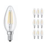 Mehrfachpackung 10x Ledvance CLASSIC LED E14 Kerze Fadenlampe Klar 4W 470lm - 840 Kaltweiß | Ersatz für 40W Mehrfachpackung 10x Ledvance CLASSIC LED E14 Kerze Fadenlampe Klar 4W 470lm - 840 Kaltweiß | Ersatz für 40W