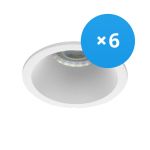 Mehrfachpackung 6x Noxion Einbau Spot D-round MR16 Weiß | Ausschnitt 70mm - GU10 Sockel Mehrfachpackung 6x Noxion Einbau Spot D-round MR16 Weiß | Ausschnitt 70mm - GU10 Sockel