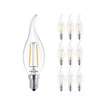 Mehrfachpackung 10x Philips Corepro LED Kerze E14 Gebogen-tip Fadenlampe Klar 2W 250lm - 827 Extra Warmweiß | Ersatz für 25W Mehrfachpackung 10x Philips Corepro LED Kerze E14 Gebogen-tip Fadenlampe Klar 2W 250lm - 827 Extra Warmweiß | Ersatz für 25W