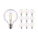 Mehrfachpackung 10x Noxion Pro Classic LED E27 Globe Fadenlampe Klar 95mm 8W 806lm - 827 Extra Warmweiß | Dimmbar - Ersatz für 60W Mehrfachpackung 10x Noxion Pro Classic LED E27 Globe Fadenlampe Klar 95mm 8W 806lm - 827 Extra Warmweiß | Dimmbar - Ersatz für 60W