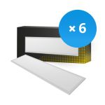 Mehrfachpackung 6x LED Panel Backlit 36W 3240lm - 840  | 120x30cm - UGR <22 Mehrfachpackung 6x LED Panel Backlit 36W 3240lm - 840  | 120x30cm - UGR <22