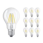 Mehrfachpackung 10x Ledvance CLASSIC LED E27 Birne Fadenlampe Klar 4W 470lm - 827 Extra Warmweiß | Ersatz für 40W Mehrfachpackung 10x Ledvance CLASSIC LED E27 Birne Fadenlampe Klar 4W 470lm - 827 Extra Warmweiß | Ersatz für 40W