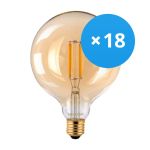Mehrfachpackung 18x Noxion Lucent LED E27 Globe Fadenlampe Messing 125mm 7.2W 630lm - 822 Extra Warmweiß | Ersatz für 60W Mehrfachpackung 18x Noxion Lucent LED E27 Globe Fadenlampe Messing 125mm 7.2W 630lm - 822 Extra Warmweiß | Ersatz für 60W