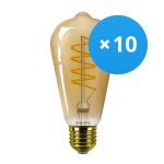 Mehrfachpackung 10x Philips MASTER Value LED Glühbirne E27 Edison Fadenlampe Gold 4W 250lm - 818 Extra Warmweiß | Dimmbar - Ersatz Für 25W Mehrfachpackung 10x Philips MASTER Value LED Glühbirne E27 Edison Fadenlampe Gold 4W 250lm - 818 Extra Warmweiß | Dimmbar - Ersatz Für 25W