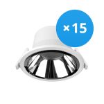Mehrfachpackung 15x Noxion LED Downlight Apollo 20W 2300lm 60D - 830 Warmweiß | 220mm - Ausschnitt 200mm - Alu Reflektor - UGR <19 Mehrfachpackung 15x Noxion LED Downlight Apollo 20W 2300lm 60D - 830 Warmweiß | 220mm - Ausschnitt 200mm - Alu Reflektor - UGR <19