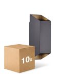 Mehrfachpackung 10x Nordlux Nico Wandleuchte Aluminium Schwarz Up & Down | Geeignet für 2x GU10 Mehrfachpackung 10x Nordlux Nico Wandleuchte Aluminium Schwarz Up & Down | Geeignet für 2x GU10