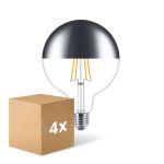 Mehrfachpackung 4x Philips Classic LED Globe E27 Fadenlampe Spiegel Klar 120mm 7.2W 650lm - 827 Extra Warmweiß | Dimmbar - Ersatz Für 60W Mehrfachpackung 4x Philips Classic LED Globe E27 Fadenlampe Spiegel Klar 120mm 7.2W 650lm - 827 Extra Warmweiß | Dimmbar - Ersatz Für 60W
