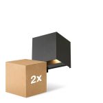 Doppelpack D'Lite LED Wandleuchte Elingen Aluminium Schwarz 4.9W 480lm - 830 Warmweiß Doppelpack D'Lite LED Wandleuchte Elingen Aluminium Schwarz 4.9W 480lm - 830 Warmweiß