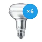 Mehrfachpackung 6x Philips CorePro LEDspot E27 Reflektor R80 8W 827 36D | Extra Warmweiß - Ersatz für 100W