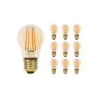 Mehrfachpackung 10x Noxion Lucent LED E27 Kugel Fadenlampe Messing 4.1W 350lm - 822 Extra Warmweiß | Dimmbar - Ersatz für 32W